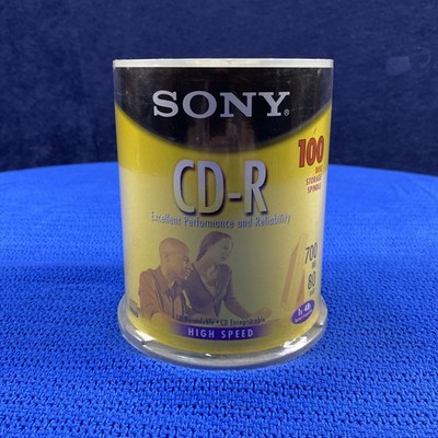 New Sealed 100-Pack Sony CD-R  80 Min 700 MB 1-48x Recordable Compact Discs CDs