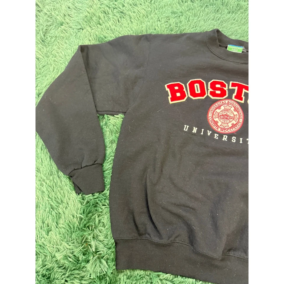 University of Boston Black | Red Pullover Sweatshirt Sz Small Y2K Unisex - Image 3 of 4