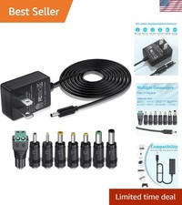 Compact Portable 12V 1A Power Supply - Certified Safety Included