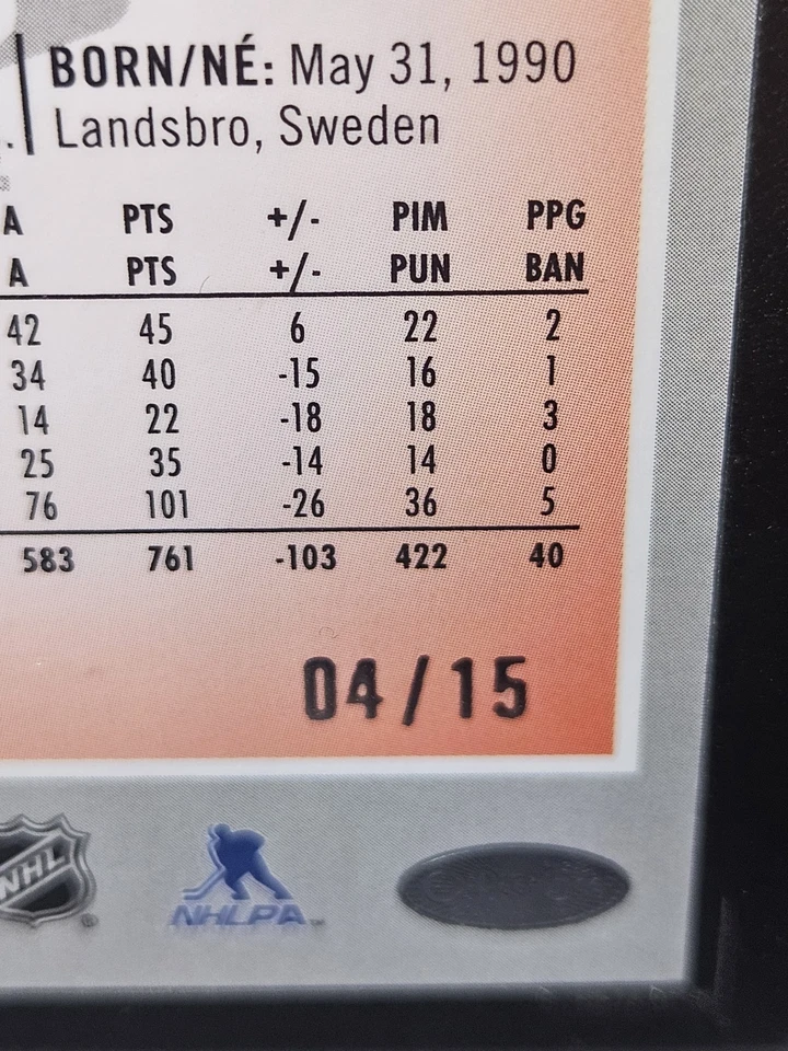 23-24 OPC Platinum Erik Karlsson Retro Houndstooth #/15 🔥KSA 9.5 Near Gem Mint  - Image 4 of 4