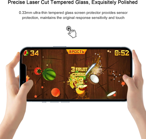 3 Pack Screen Protector for Iphone 13 with 3 Pack Camera Lens Tempered Glass Pro - Picture 7 of 7