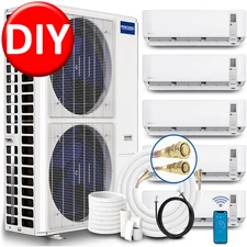 MRCOOL Mini Split Five Zone Heat Pump Mini Split AC Ductless AC 6K+6K+6K+12K+24K
