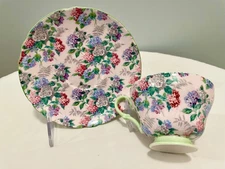 SHELLEY FINE BONE CHINA CUP & SAUCER SUMMER GLORY HYDRANGEA CHINTZ