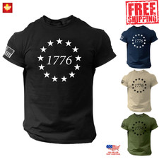 1776 T Shirt, American Flag, USA, Veteran, Mens, Patriotic, Historic, America