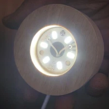 10Pcs Small White LED Light Wood Stand Crystal Stone USB Lamps Wholesales Lot