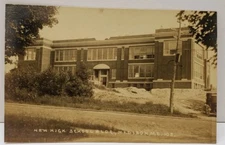 Madison Maine New High School Bldg RPPC Real Photo Postcard A20