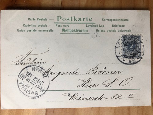 Alte Ansichtskarte 24.12.1900, Fröhliche Weihnachten, Grußkarte - Bild 2 von 2