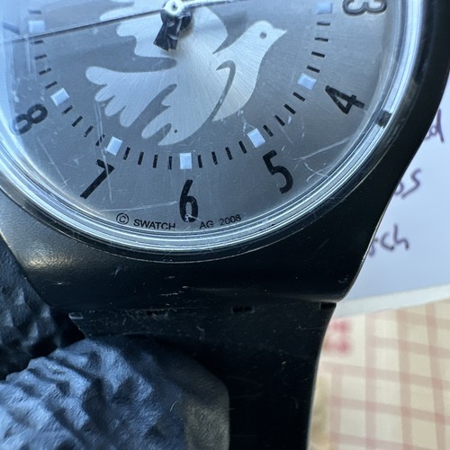Rare Swatch Aris Kristatos SUVB104 Limited Edition #823 Peace Dove - Picture 6 of 9