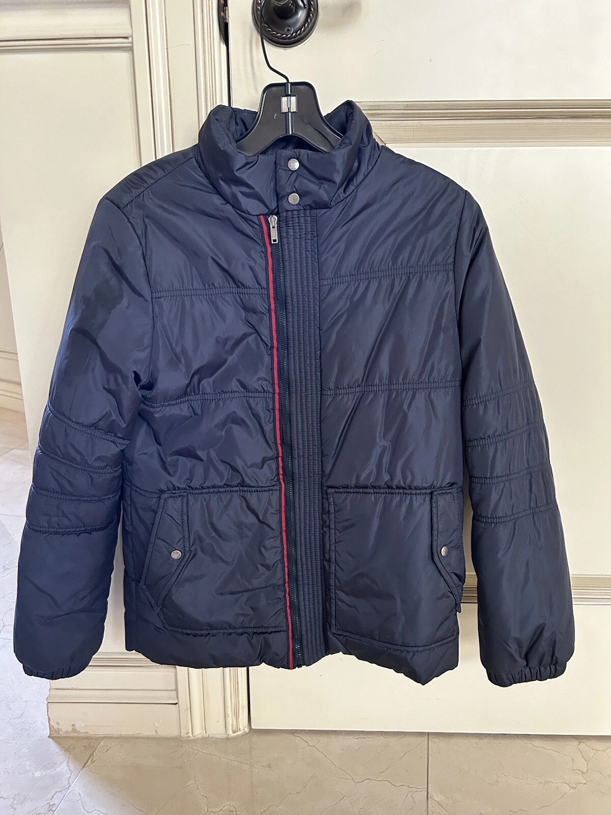 ORIGINALE GUCCI BOYS PUFFER GIACCA BLU NAVY TAGLIA 12