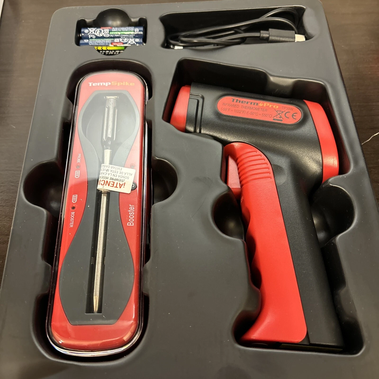 TEMPSPIKE TP960w Wireless Bluetooth Therometer And Tp30W Digital Laser Infrared