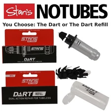 Stan's DART Tubeless Bike Tire Repair Dart Tool + 2 Plugs or Refill 5 Pack Plugs