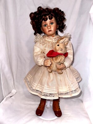 Sophie And Her Bunny Pamela Phillips Porcelain Doll Yesterdays