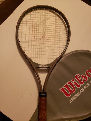 Raquette de tennis vintage Wilson American Ace taille moyenne 4 3/8