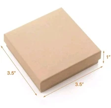 Lot of TEN (10) Empty 3.5x3.5x1 Gift Box Cotton Filled for Jewelry, Gits Etc. 