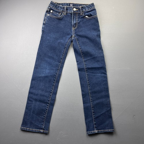 GAP Kids Boys 10 Stretch Straight Leg Jeans Blue Denim Casual Classic Retro Y2K - Picture 8 of 14