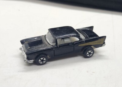 Vintage ZYLMEX 57 CHEVY HARDTOP P355 BLACK GOLD 1/64 Diecast