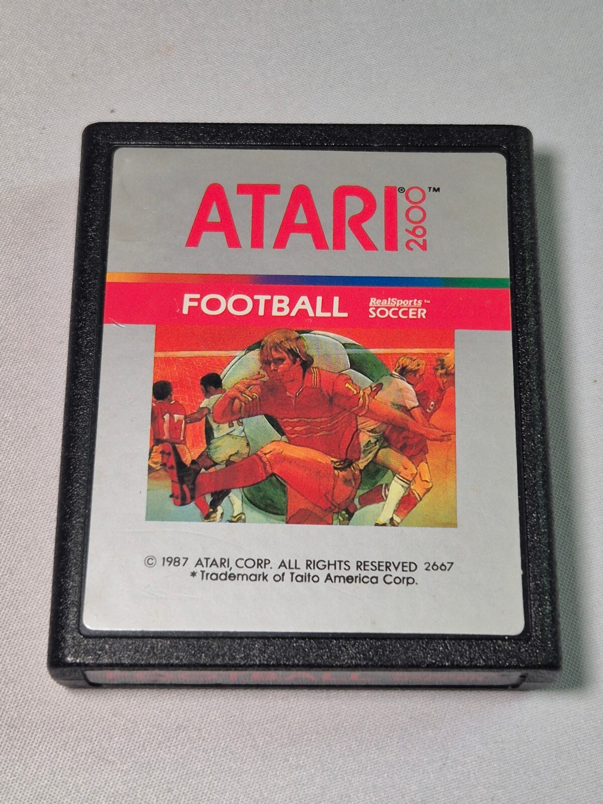 Jeu Vintage Atari 2600 Football RealSports Soccer Cartouche Seule