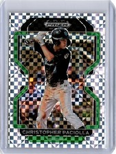 2022 Prizm Draft Picks Power Plaid Christopher Paciolla 1/35 (B22) Cubs