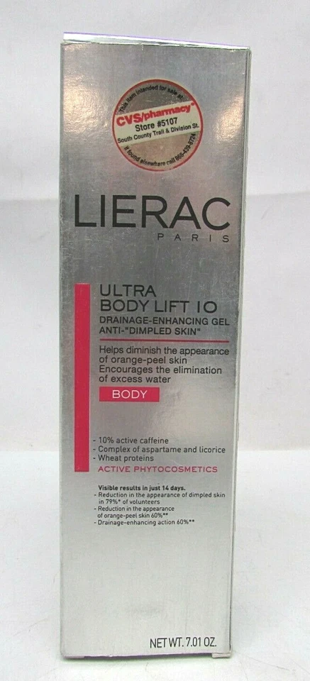 Lierac Ultra Body Lift 10 гель для улучшения дренажа НОВЫЙ 7,01 унции против ямочек кожи - Изображение 2 из 4