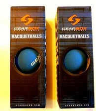 Two New Gearbox Boxes of the Top BLUE Racquetball Balls - NEW