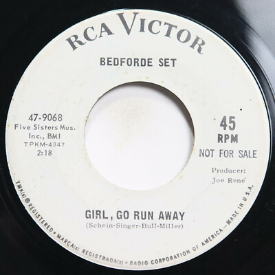 BEDFORDE SET - GIRL, GO RUN AWAY/ THE WORLD THROUGH A TEAR - ROCK 45 *PROMO*