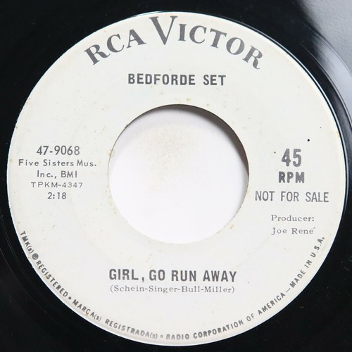 BEDFORDE SET - GIRL, GO RUN AWAY/ THE WORLD THROUGH A TEAR - ROCK 45 *PROMO*