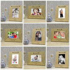 Family Member Wooden Photo Frame 7x5 - Personalised Engraved Gift