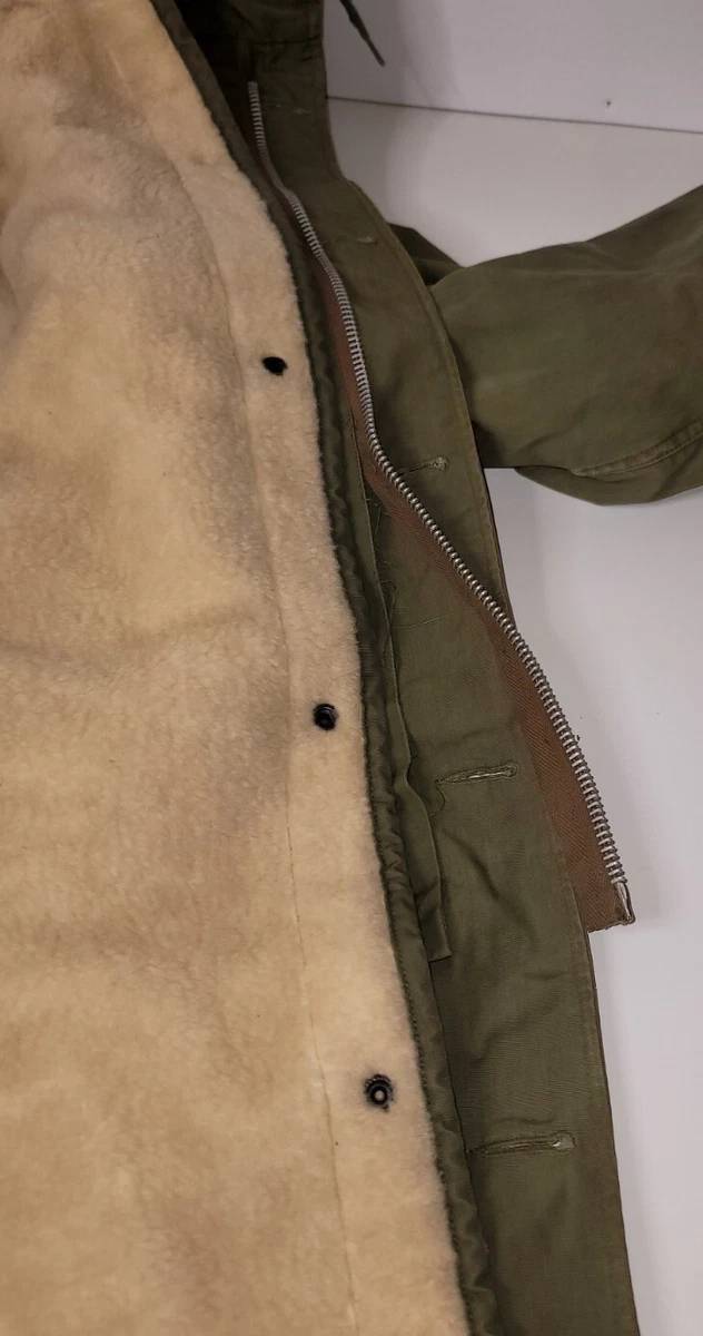 Vintage USAF Overcoat Parka type Pile Liner US Air Force Korea 1951 M47 Medium