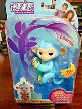 WowWee Fingerlings Charlie Interactive Baby Monkey Blue / Teal Age 5 NEW  A11