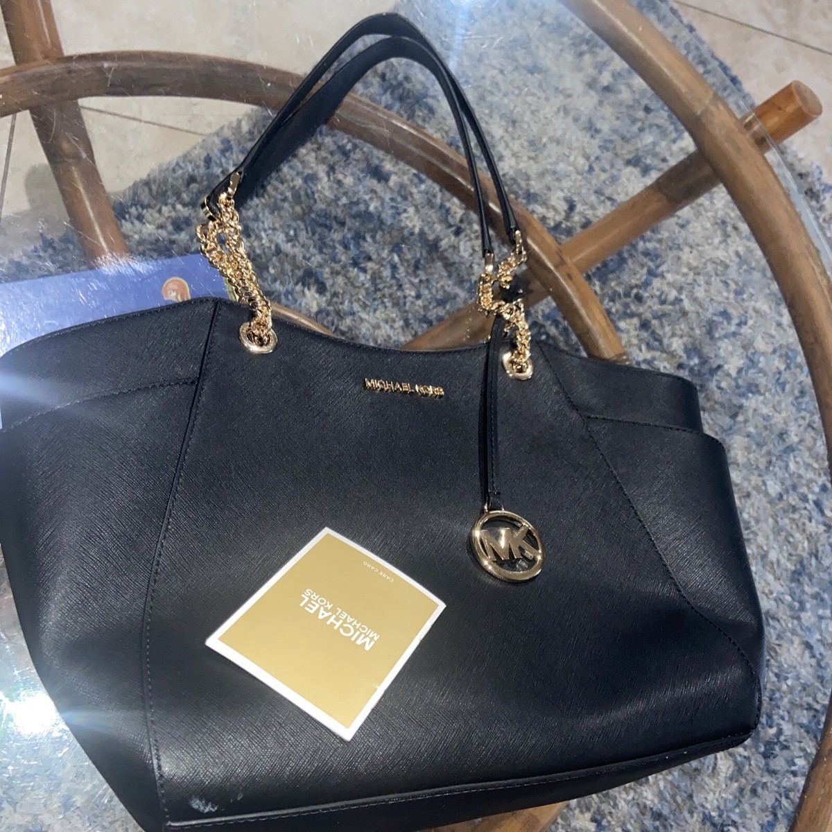 【国内即発】マイケルコース JET SET TRAVEL CHAIN TOTE LUGGAGE Michael Kors Jet Set Travel Chain Shoulder Tote Luggage