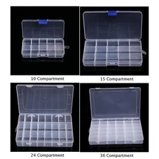 Plastic Box Jewelry Bead Storage Container Craft Organizer Precious Divider DIY