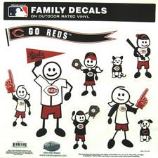 Cincinnati Reds Outdoor Rated Vinyl Family Decals MLB Licensed Baseball