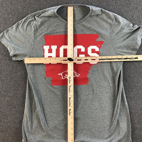 Arkansas Razorbacks Shirt Womens Large Gray Hogs SEC NCAA State Adult #5082 - Picture 4 of 7