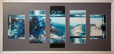 Quadro in diamond painting 5D dal titolo 'Iris azzurro'
