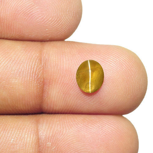 IGI Certified SRI LANKA Chrysoberyl Cat's Eye 1.61 Cts Natural Untreated Oval - Picture 3 of 4