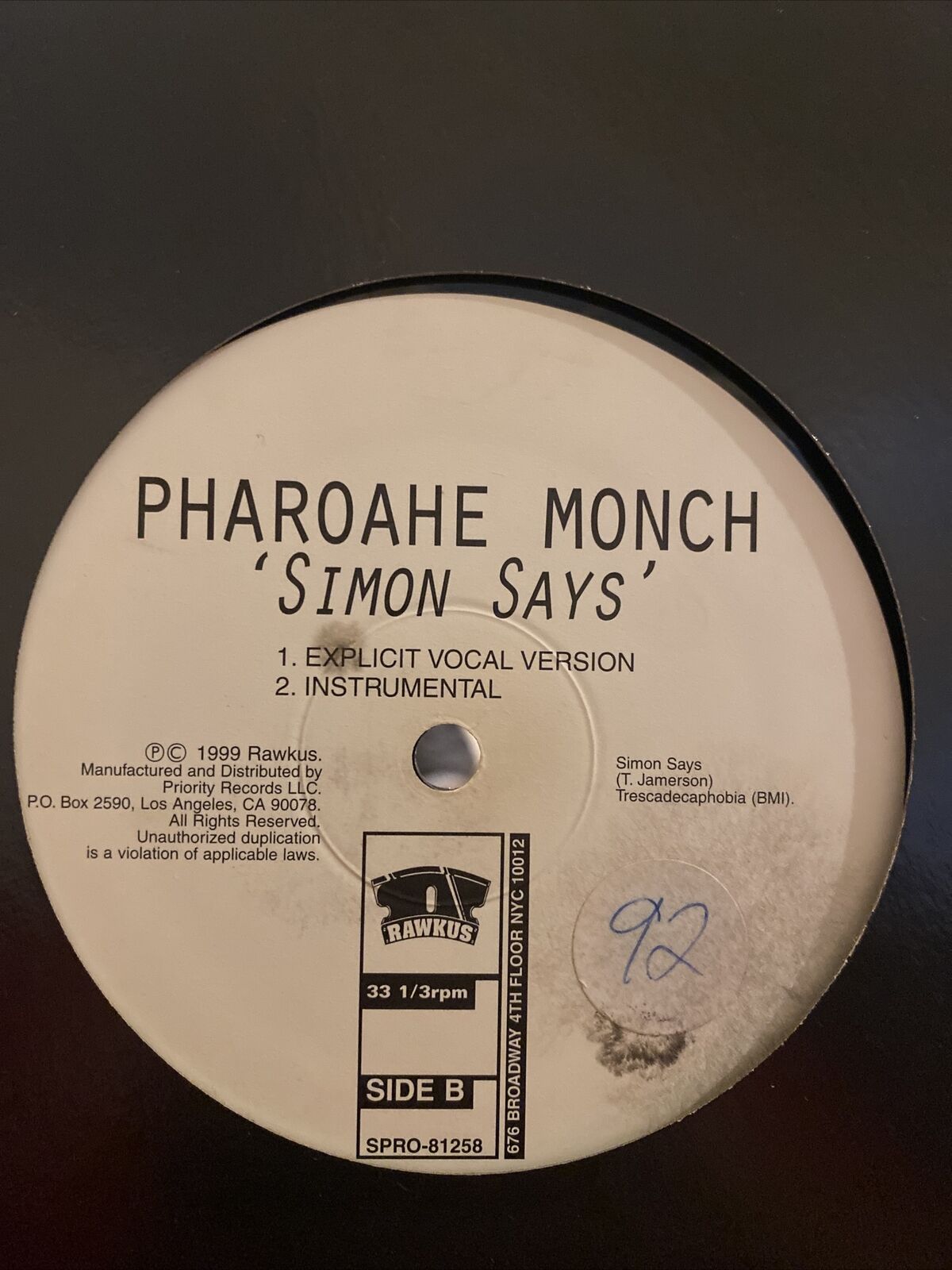 Pharoahe Monch Simon Says 12 Single Play Vintage Vinyl 