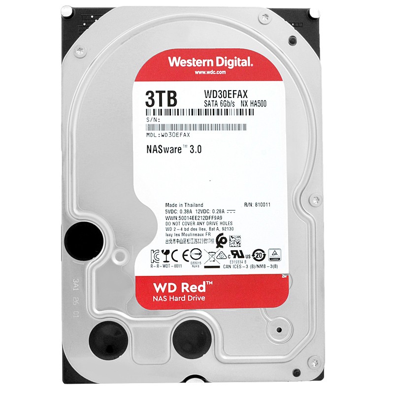 Wd Red Nasware 3.0 Wd30efax Nx Ha500 3Tb 256Mb Cache 5400Rpm Sata Iii 3.5 Inch