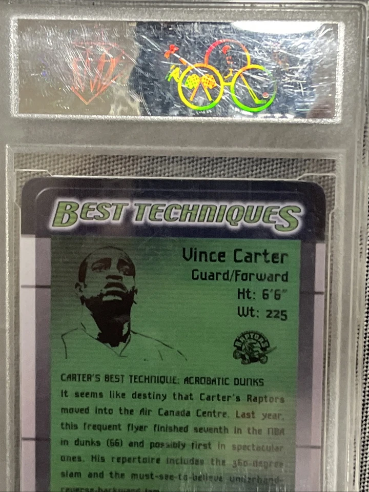 Topps Bowman Best Bt4 2000 refractor Vince Carter PSA 9 Foto 4 de 4