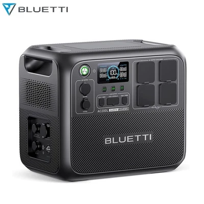 BLUETTI AC200L Powerstation 2400W LiFePO4 2048Wh Solarspeicher Stromgenerator