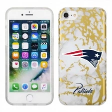 PBG NFL New England Patriots White Marble for iPhone SE (2020-22) 8, 7, 6 & 6S