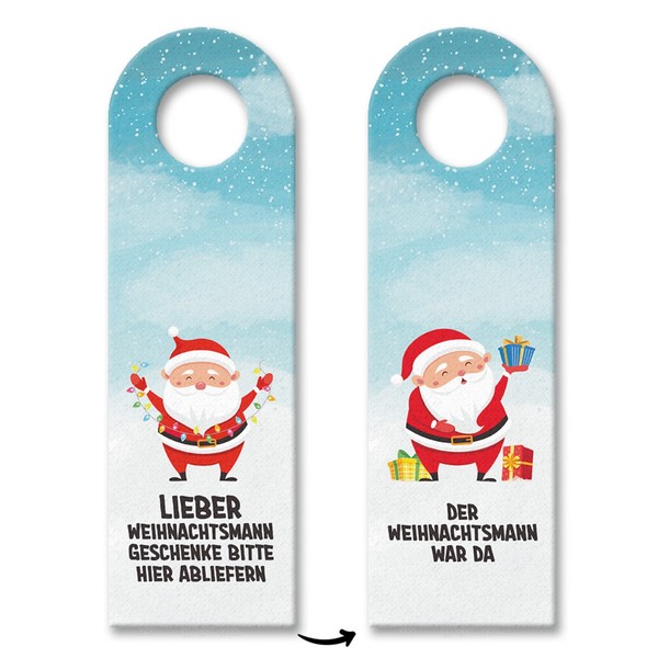 10X Geschenke Hier Abliefern Oder Weihnachtsmann War Da TüRhäNger TüRhäNger-image