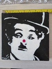 Charlie Chaplin Pop Art Original Oil Painting 8x8