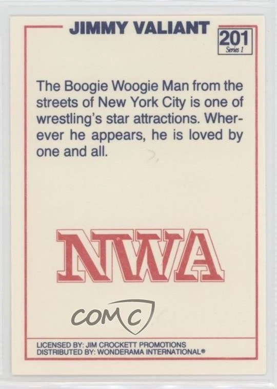 1988 Wonderama NWA Jimmy Valiant #201 - Image 2 of 2