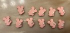 VINTAGE MICKEY MOUSE FACE 3D BUTTONS — LOT OF 11 BUTTONS — PINK AND WHITE — photo 3