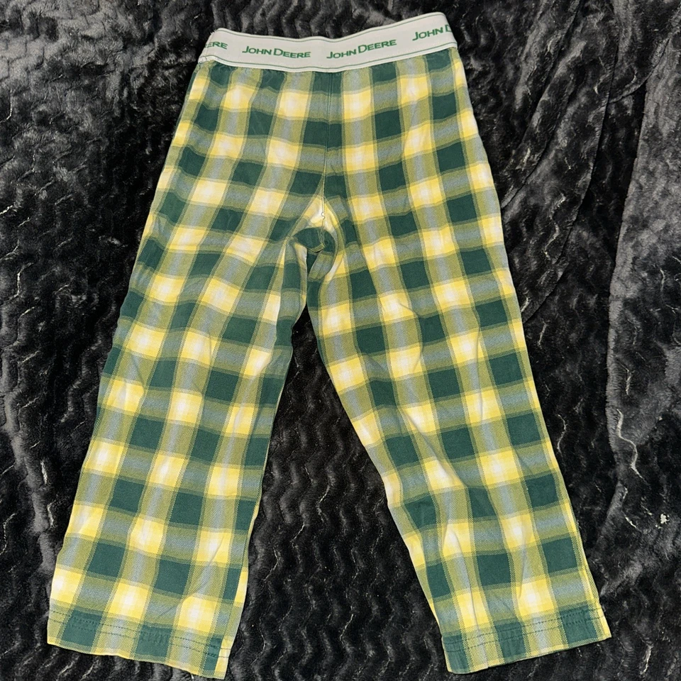 Pantalones de pijama John Deere medianos a cuadros 5/6 para niños  Foto 4 de 4