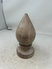 Decorative Wood Finial for Curtain Rod / Newel Post Farmhouse Rustic Style