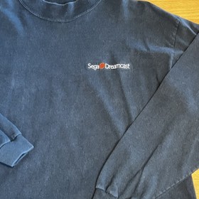 VTG 90s Sega Dreamcast Video Game Promo Long Sleeve Mock Neck Shirt Black XL