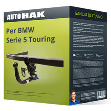 Gancio traino adatto per BMW Serie 5 Touring Tipo E61 rimovibile Auto Hak NUOVO