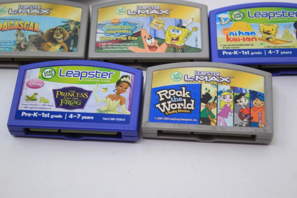 LeapFrog Leapster 2 Pink Purple Learning Game Console w 5 Games - Image 3 of 4