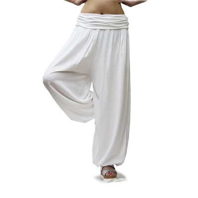 Damen Pumphose Haremhose Freizeithose Sommerhose Hose in Blumen Muster oder U...